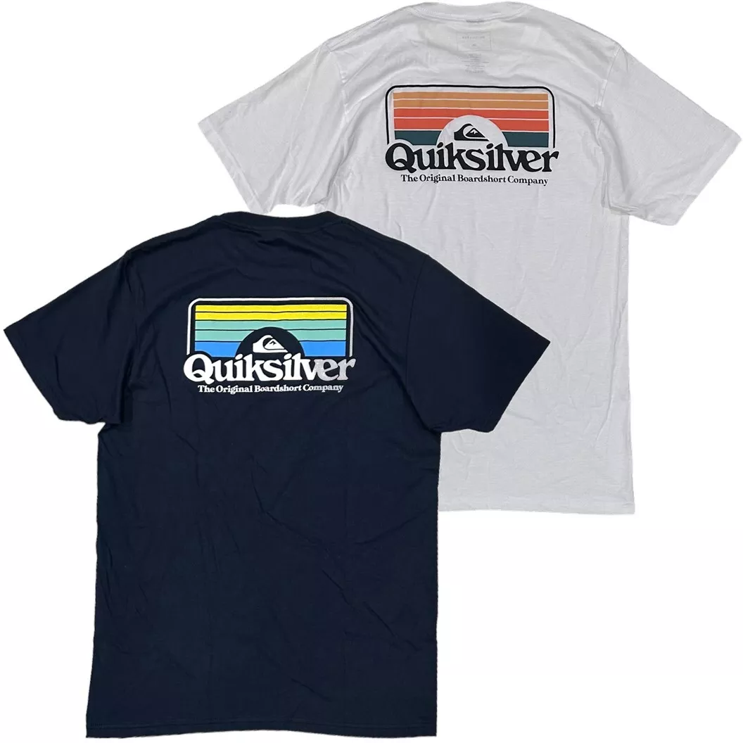 Quiksilver Men's The Original Boardshort Company Graphic Logo Tee T-Shirt |  eBay