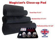 Magicians Close Up Pad Mat Plain Black - Magic Various Sizes - UK Supplier