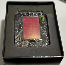 Waterford Crystal "With Love" 2x3” Picture Photo Frame w/Hearts Valentines w/Box