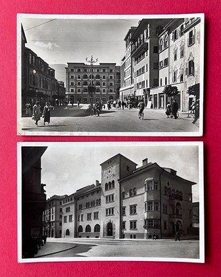 2 x Foto AK BOZEN Bolzano Italien um 1930/40 Via Duca d´Aosta und Musea ( 173482