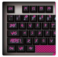 League of Legends Jinx PBT Keycaps for Cherry MX Mechanical Keyboard 108 Keys