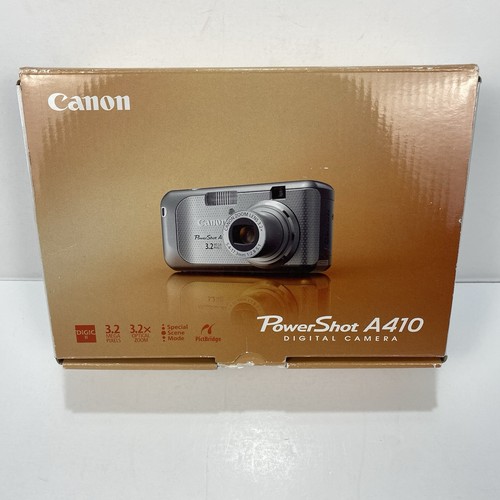 Canon PowerShot A410 3.2MP Digital Camera Silver Camera W Box For Parts & Repair - Picture 9 of 10