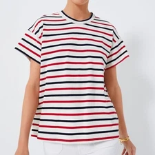Pomander Place Americana Striped Presley Tee Size M