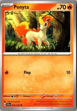 Ponyta 019/142 Corona Stellare Comune Carta Pokemon Giocata Leggermente TCG Singola