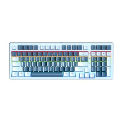 HUO JI 96% Wireless Mechanical Keyboard, Hot Swappable, Pre-lubed Blue Switches,