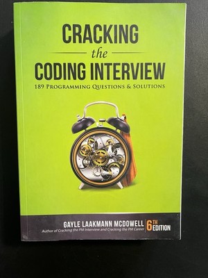 Cracking the Coding Interview 6th Edition Gayle Laakmann Programming Book