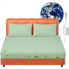 Grounding Sheets King,10 Pure Silver Fiber 90 Organic Cotton,Deep Pocket Gr...