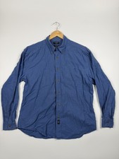Dockers Plaid Button Up Shirt Mens Size L Blue Long Sleeve Casual