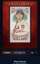 21 Topps Bunt DIGITAL Allen & Ginter Red Mini Signature ICONIC Pete Alonso