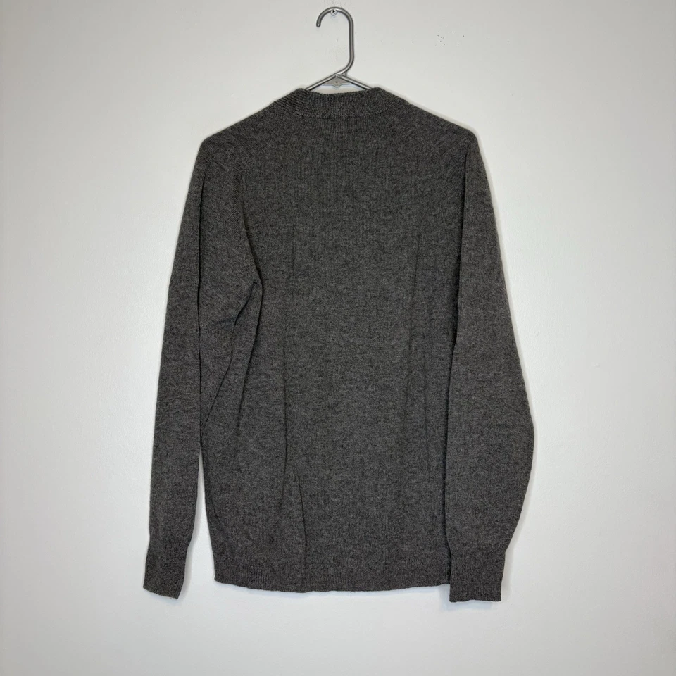 Vintage Brooks Brothers Lambswool Cardigan Sweater 42 Gray England Mens 70s 80s - Image 2 of 4