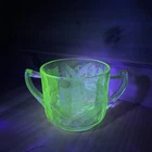 Uranium/Depression/UV Glass Double Handled Mug EX+ Condition