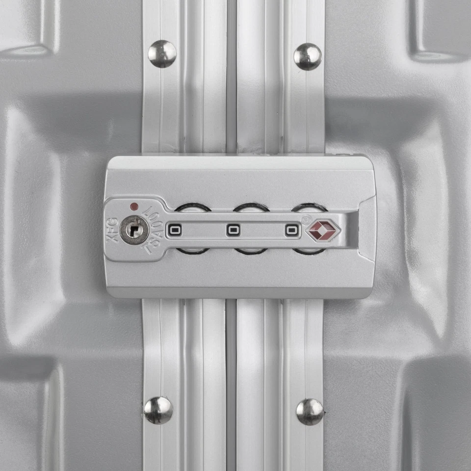 Travelhouse London Koffer L 102l - Aluminium Rahmen PC Hartschale TSA - silber - Bild 4 von 4