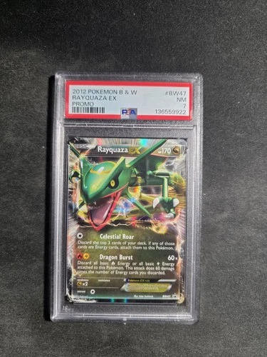 Pokémon 2012 Black & White Rayquaza EX BW47 Promo Holo PSA 7