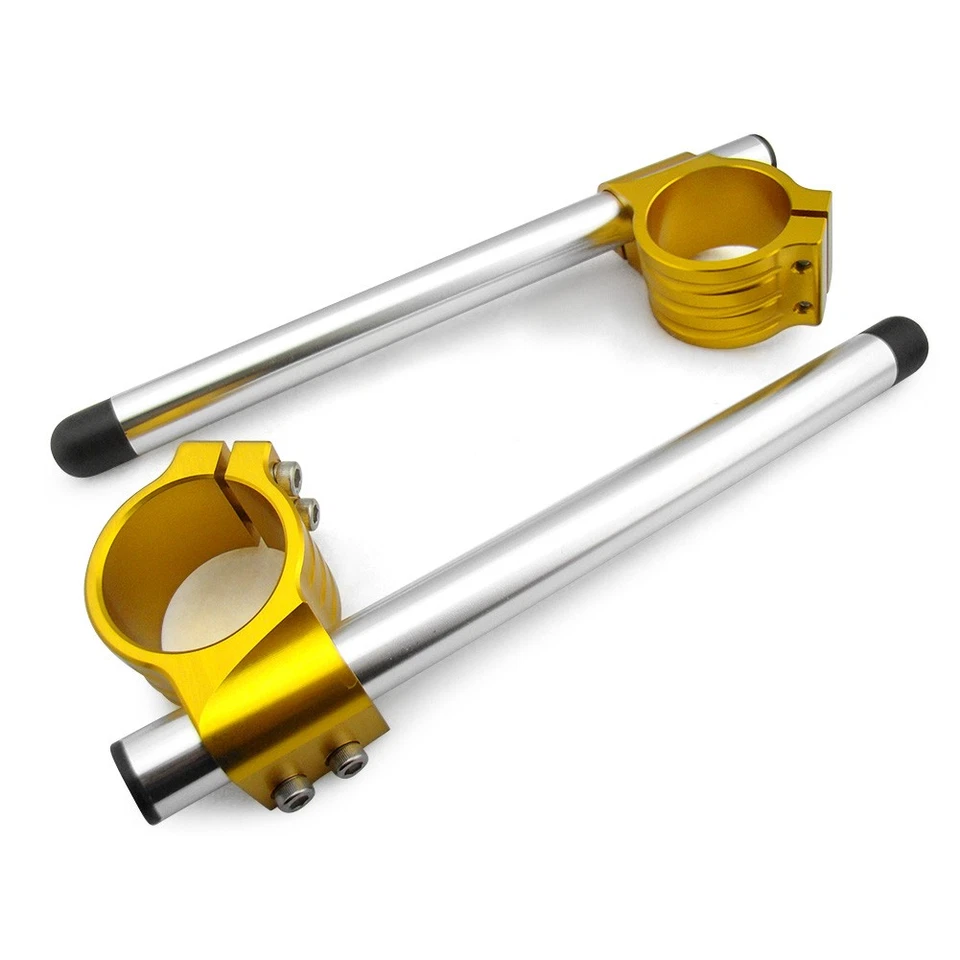 CNC 50mm Clip On Ons Handlebars Fits Suzuki GSXR1000 GSX1300R Hayabusa Gold - Изображение 2 из 4