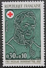 Timbre - FRANCE - Croix-Rouge - Nicolas DESGENETTES - YT1735 - Neuf ** - 1972