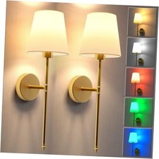Wall Lights Battery Operated Wall Sconces Set of 2,Wireless Wall 24 inch Gold