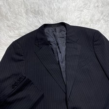 VTG 90's 44 L Giorgio Armani Sport Coat Blazer Italy Pin Striped Long Wedding