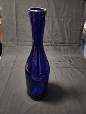 Vintage MCM Hand Blown Cobalt Blue Art Glass ...