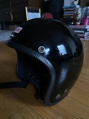 Joe King Motorcycle 3/4 Helmet Size XL 61/62 Jk400 Black | eBay
