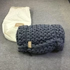 Bearaby Gray Cotton Napper 15lb Weighted Knit Throw Blanket Soft Cotton New