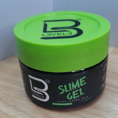 L3VEL3 Hair Gel Slime Super Strong Hold Flake-Free Shine Green 8.45 fl oz