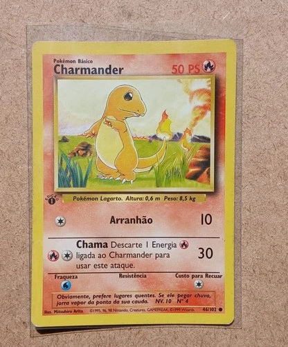 POKÉMON Charmander 46/102 Base Set 1st Edition PT