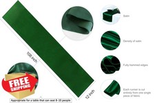 VDS 2pk Satin Table Runner 12"x108" Hunter Green Wedding Party