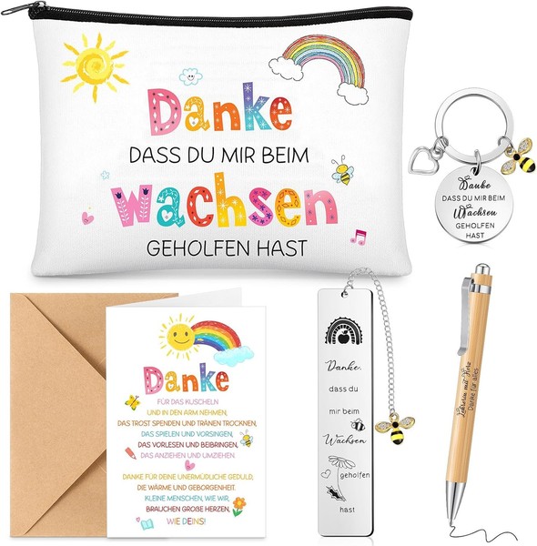Abschiedsgeschenk Erzieherin 6 StüCk SchlüSselanhäNger Kosmetiktasche-image