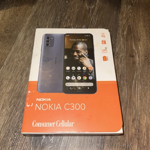 Nokia C300 6.52" 32GB 3GB RAM Blue LTE Consumer Cellular Prepaid BRAND NEW!