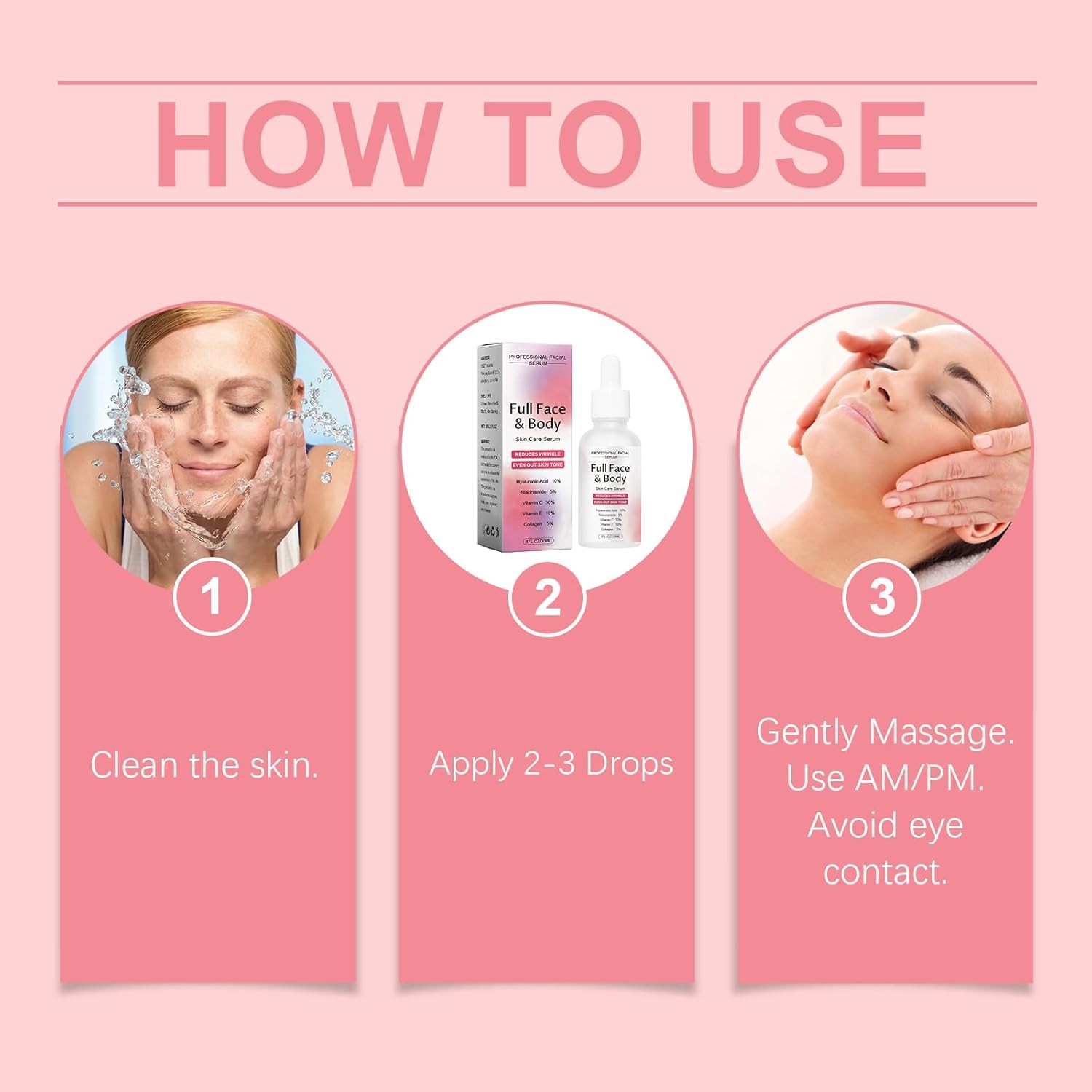 Finones Skin Vitamin Serum for Face and Body, 5 in 1 Anti Wrinkle Firming Ser