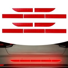 35.4" Car Rear Trunk Reflective Trim Sticker, Night Visibility 2 PCS Red