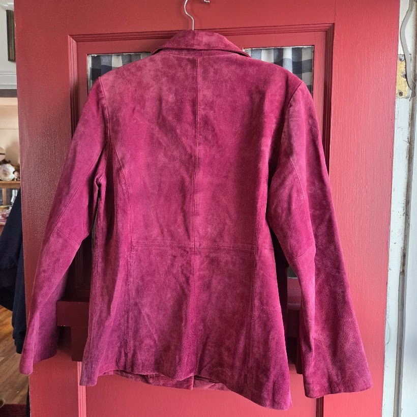 Siena Raspberry Wine Button Front Long Sleeve Lea… - image 5