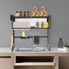 Sink Dish Drainer Kitchen Drying Rack Over Sink Dish Rack 30kg Load Capacity