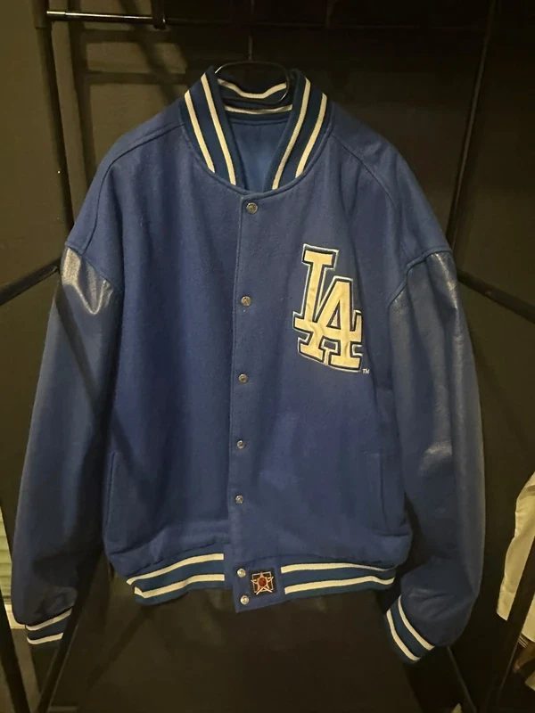 Vintage 90s Jeff Hamilton MLB Dodgers Reversible Jacket - product detail image 1