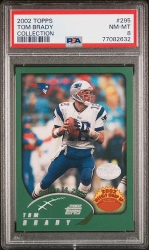 2002 Topps Collection #295 Tom Brady - PSA 8