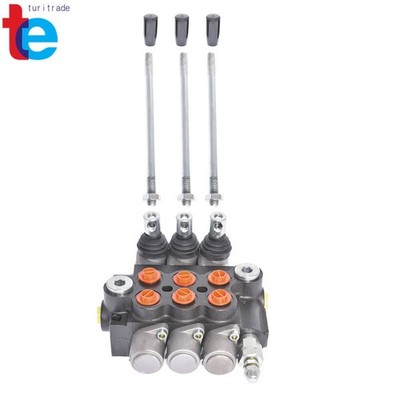 3 Spool Hydraulic Directional Control Valve 11GPM Double Acting Adjustable