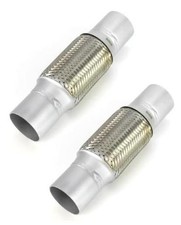 Exhaust Flex Pipe Long, Stainless Steel, Heavy Duty 2.25" x 6" x 10" 2 Pack