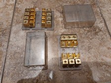 x2 Car Stereo Soild Brass Gold Platted Fuse Holders