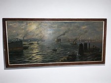 Karl Müller (Hamburg) - GroßesHafenpanorama um 1900
