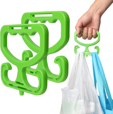Grocery Bag Carrier, 2 Pack Grocery Bag Holder Each Holds up to 80Lbs, Durable H