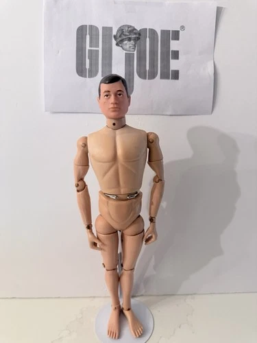 Vintage 1964 GI Joe Action Soldier Marine Registered R Black Hair Loose Joints