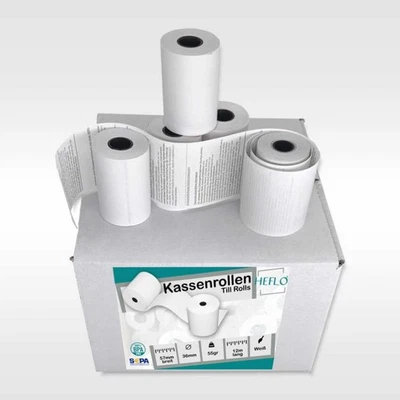 HEFLO 100 Thermorollen EC-Cash 57mm x 36mm, 12m lang 55gr. SEPA Lastschrift