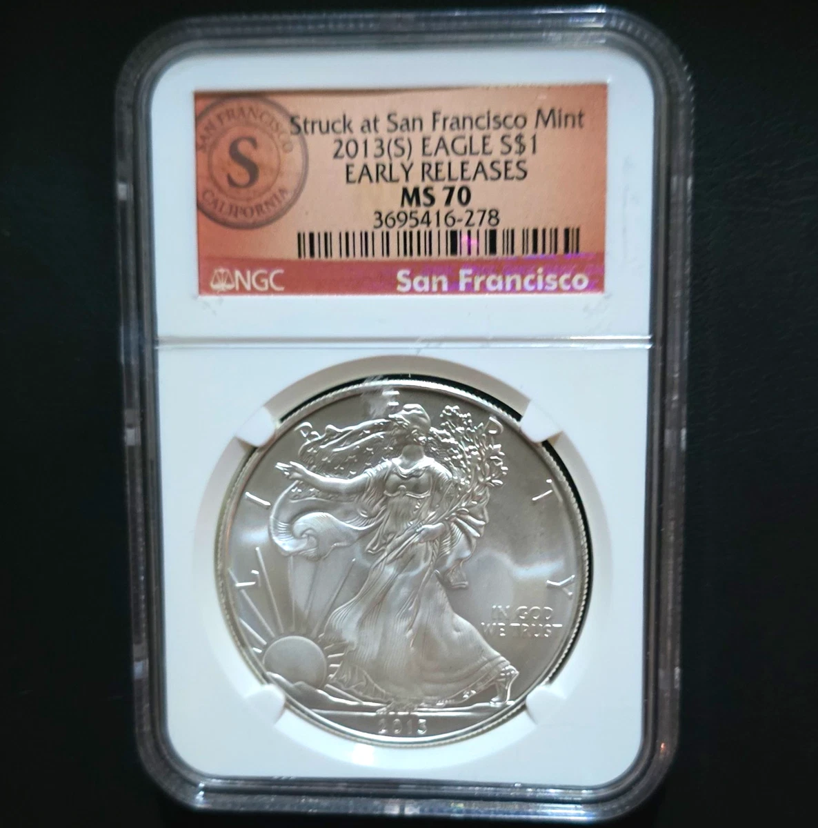 25+ American Eagle MS 70 Graded 2013 Silver Bullion Coins for sale