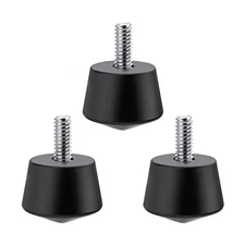 3 PCS Universal Tripod Foot Spikes Anti-Slip Rubber Feet for 1/4 inch Thread