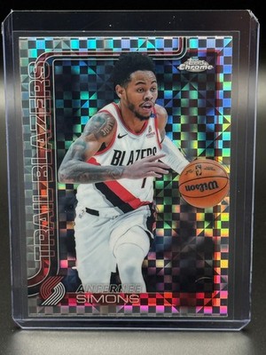 2025-26 Topps Chrome- Anfernee Simons #122 X-Fractor