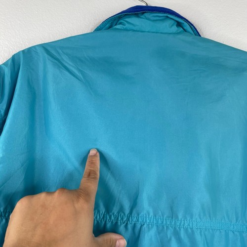 VINTAGE Patagonia Jacket Womens 8 Blue Purple Fleece Lined Made USA 90s Coat - Picture 13 of 21
