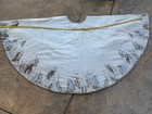 Kim Seybert Christmas Holiday Tree Skirt Sample Sale Gold Silver Beaded-“Quill” — photo 1
