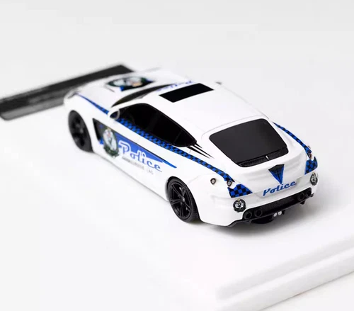 MK 1:64 White Police Gemballa Coupe Sports Model Diecast Resin Car - Picture 7 of 7