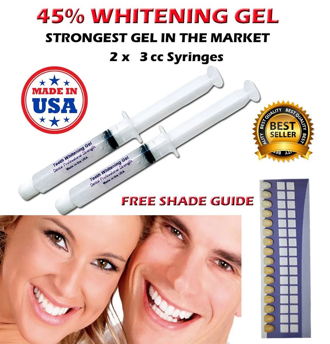 45 CP Carbamide Peroxide 3d Teeth Whitening Dental GEL White 2