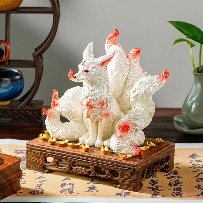 φShinpapaφ様、専用 Nine-tailed Fox Fortune Fox Buddha Hall Statue Decoration Birthday